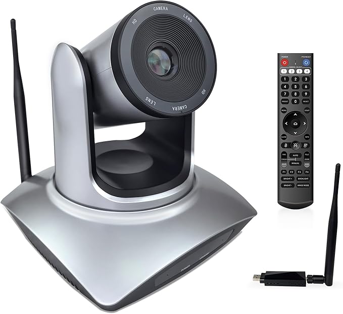 TOALLIN Wireless PTZ Conference Room Camera, 3X Optical Zoom Streaming Camera by IdealforVideoConferencingandLiveStreaming