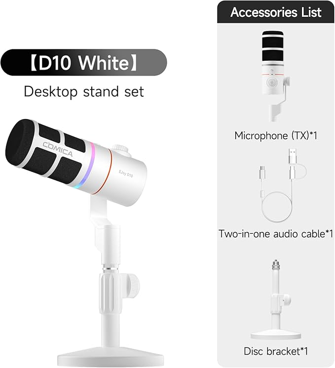 COMICA EJoy D10 USB Gaming Microphone – RGB Dynamic Mic - Image 8