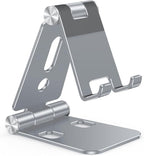 OMOTON Foldable Cell Phone Stand, C4 Portable Aluminum Phone Holder, Adjustable by OMOTON