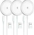 3-Pack 15W Magnetic Wireless Charger: Qi2 Fast Charging Pad by SMILESTATION