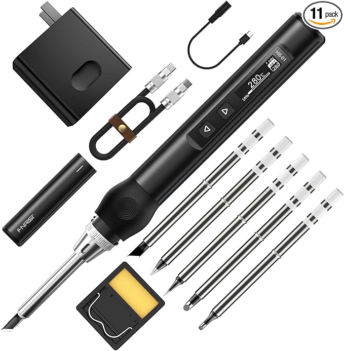 FNIRSI Soldering Iron Kit, DC/PD Mini Digital Soldering Iron, 180-780℉ Fast by FNIRSITechnology