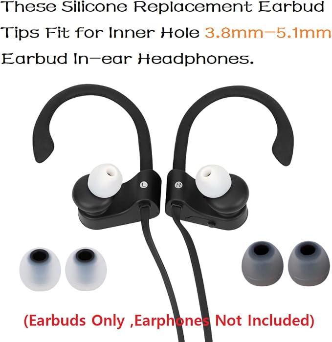 Replacement Earbud Tips Earbud Covers Silicone Tips Ear Gels Fit - Image 4