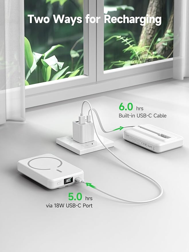 LVFAN for Magsafe Power Bank 10000mAh, Fast Charging Wireless Magnetic Portable - Image 6