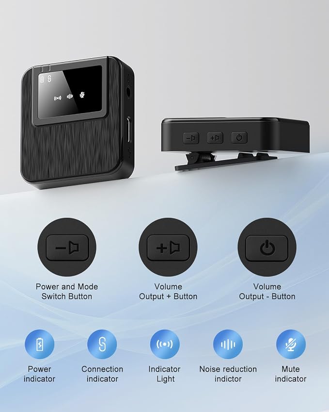 3-in-1 Mini Microphone for iPhone, Camera - 328ft Long Range - Image 8