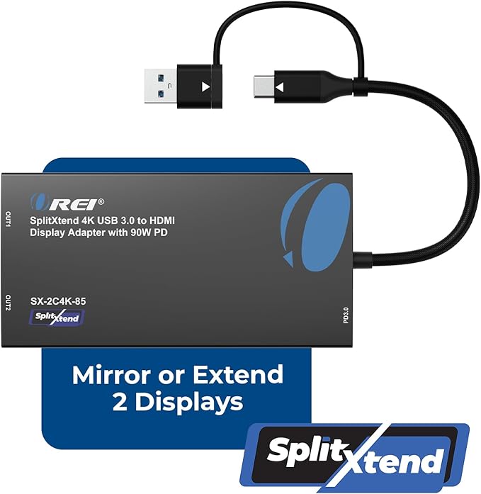 OREI SplitExtend 4K HDMI Splitter Extended Display - Image 4