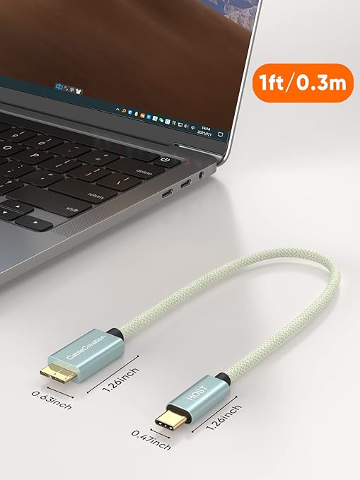 CableCreation 1FT USB C to Micro B Cable, 10Gbps Speed External Hard Drive - Image 7
