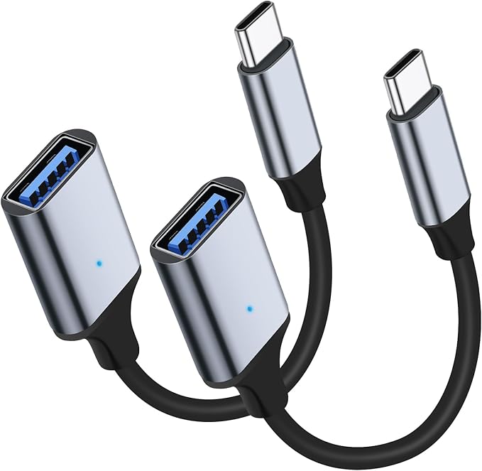 USB C to USB 3.0 Adapter, Type C Male to USB Female OTG Cable Thunderbolt3 to by QimKero