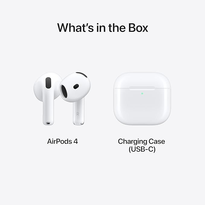 Apple AirPods 4 Wireless Earbuds, Personalized Spatial Audio, Sweat and Water - Image 6
