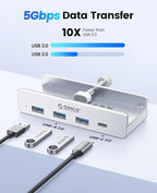 ORICO USB Hub 3.0, Clamp USB Hub - Image 2