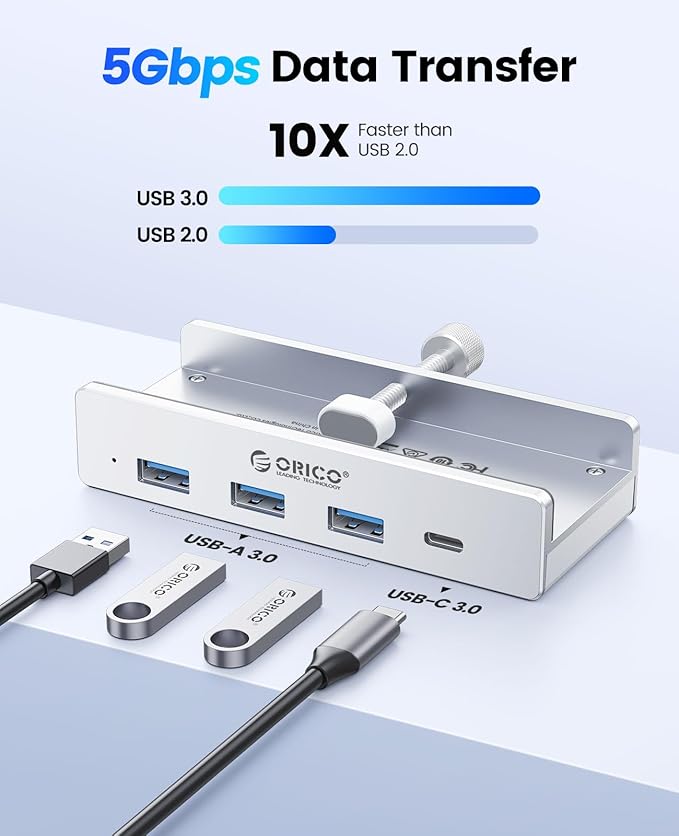 ORICO USB Hub 3.0, Clamp USB Hub - Image 2