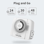 TiFFCOFiO Indoor Mechanical Light Timer, 3 Prong Plug in Outlet Timer, 2 - Image 2