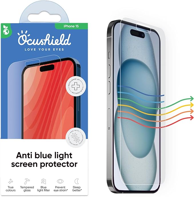 Ocushield Anti Blue Light Tempered Glass Screen Protector by Ocushield-BlueLightFilteringScreenProtectorGlasses