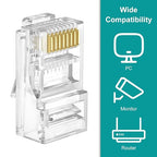 100-Pack Cat 6 Pass Through RJ45 Connectors - Image 5