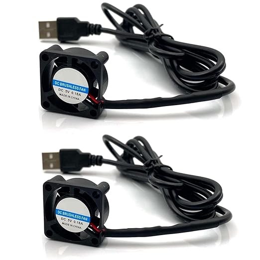 FainWan 2pcs USB 5V DC Fan 2510 Small 2 pin Cooling Cooler Computer 25mm X 10mm by FainWan