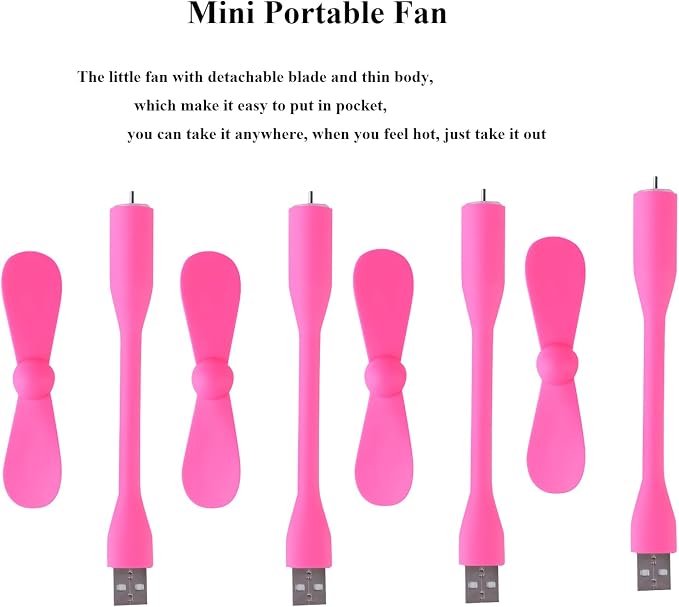 Mini USB Fan, Portable Pocket Fan USB-A Powered Little Cooler, Quiet Operation - Image 6