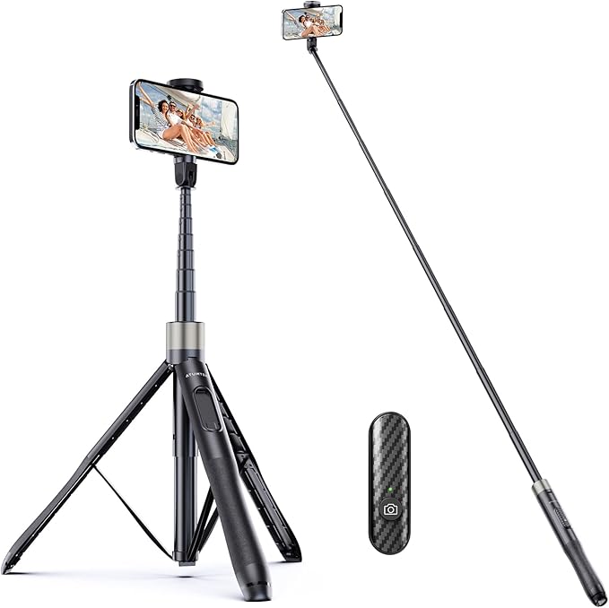 ATUMTEK 65" Selfie Stick Tripod, All in One Extendable Phone Tripod Stand by ATUMTEK