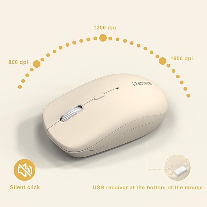 Wireless Keyboard and Mouse Combo, Full-Sized Wireless Keyboard and Adjustable - Image 7