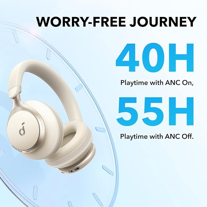 Soundcore by Anker, Space One, Active Noise Cancelling Headphones, 2X Stronger - Image 6