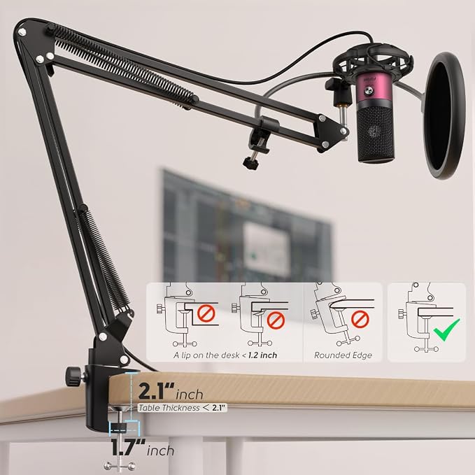FIFINE Podcast Microphone Kit-USB PC Computer Recording Microphone, Condenser - Image 5