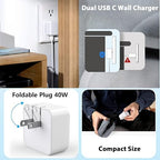 iPhone Charger Fast Charging, 40W Dual USB C Wall Charger Apple MFi Certified - Image 5