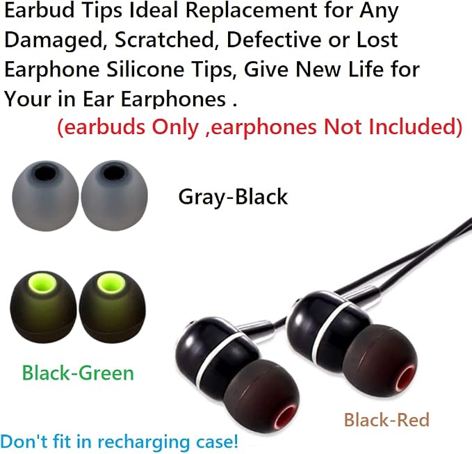 Earbud Tips Replacement Earbud Tips Ear Bud Replacement Pieces Silicone Soft - Image 5