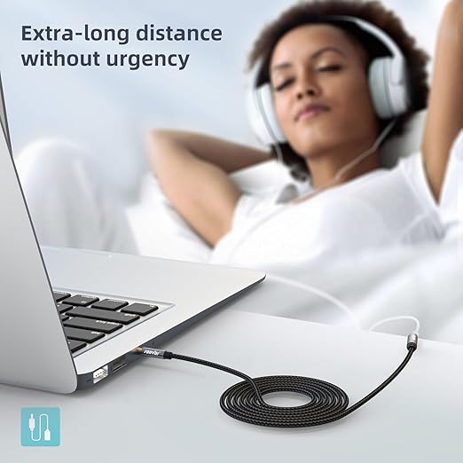FONVOi15FT 3.5mm Aux Jack Audio Extension Cable, Male to Female, TRS Headphone - Image 7