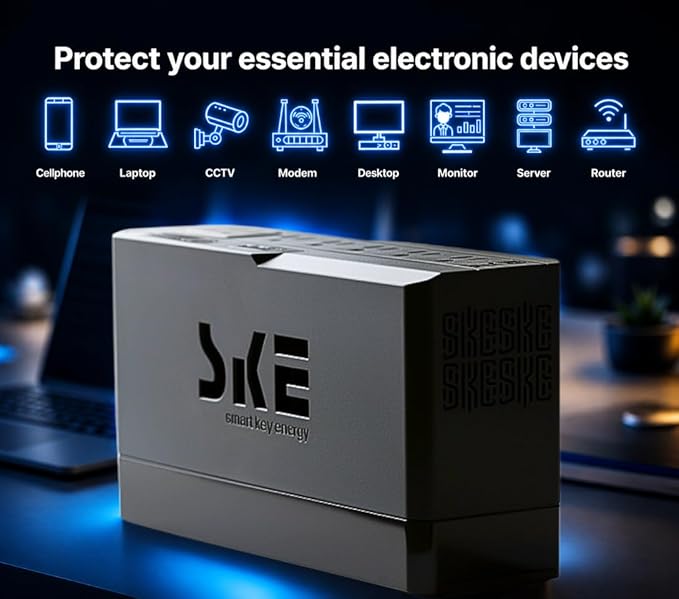 SKE SMART KEY ENERGY SKE 425VA/240W UPS Battery Backu Surge Protector - Image 2