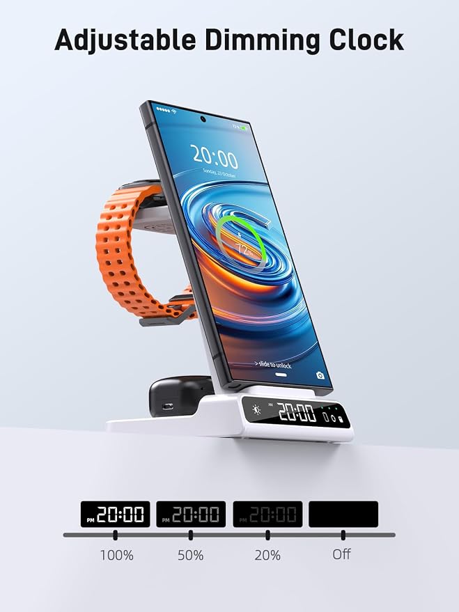 Wireless Charger for Samsung Charging Station, 3 in 1 Android Phone Charger for - Image 4