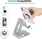 OMOTON Foldable Cell Phone Stand, C4 Portable Aluminum Phone Holder, Adjustable - Image 7