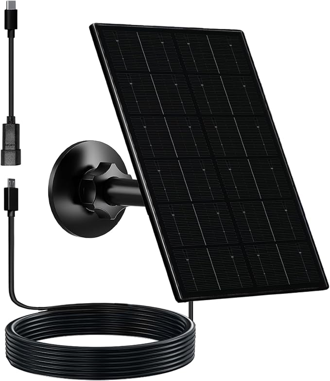 Zivif 4W Solar Panel for Security Camera, Solar Panel Charger by Zivif