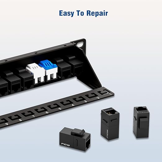 FGB 24 Port Cat6A Keystone Patch Panel, 1U - Image 7