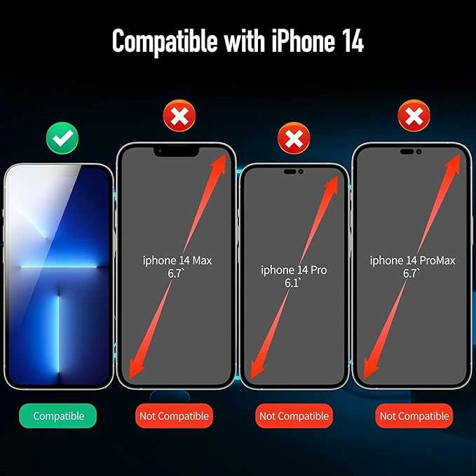 MOCOLL 2PCS for iPhone 14 Screen Protector 6.1 inch Anti Blue Light HD Clear - Image 9
