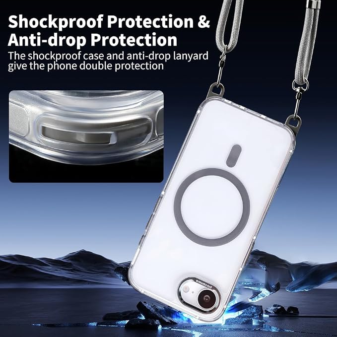 for iPhone 16e Case with Adjustable Phone Lanyard Strap, Compatible with MagSafe - Image 5