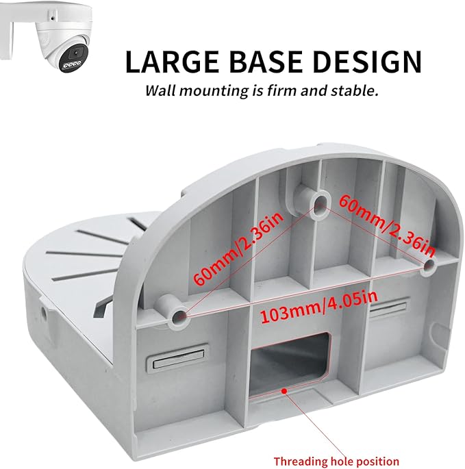 Indoor Outdoor Camera Bracket ABS Plastic Wall Mount L-Shaped Bracket - Image 3