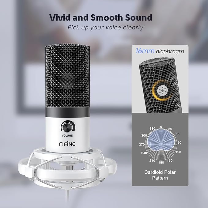 FIFINE USB Recording Microphone Kit, Studio Condenser Microphone - Image 2