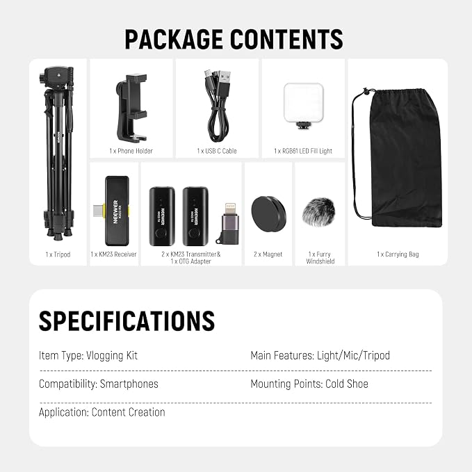 NEEWER Basics PA056 Vlogging Kit - Image 9