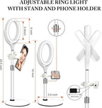 8 inch Desk Ring Light with Stand, Adjustable Computer Circle Light - Image 5