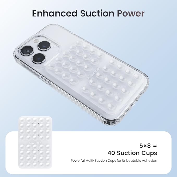 Klearlook 4Pack Silicone Suction Cup Phone Case Mount Double Sided, Sticky - Image 3