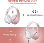 ZIHNIC Bluetooth Headphones Over-Ear, Foldable Wireless and Wired Stereo - Image 5