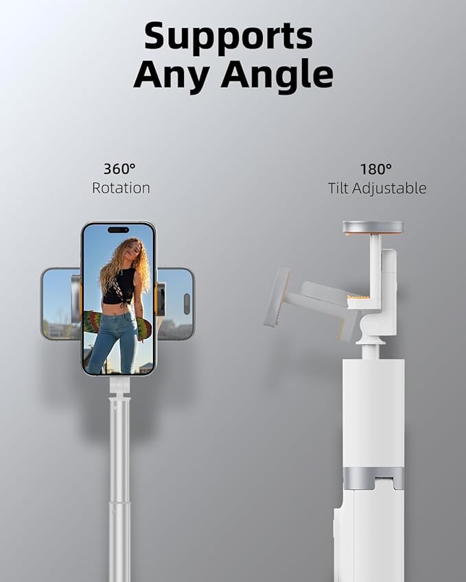 TODI 63" Phone Tripod, Extendable Selfie Stick - Image 6