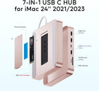 USB C HUB for iMac 24 inch 2021/2023, PULWTOP USB Hub Adapter iMac Accessories - Image 2