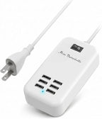 6 Ports USB Charger Hub Desktop US Plug AC Power Wall Travel Charging Adapter by Mini+Butterballe