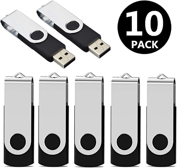 Aiibe 10 Pack 8GB USB Flash Drive Flash Drives USB 2.0 Thumb Drive Memory Stick - Image 2