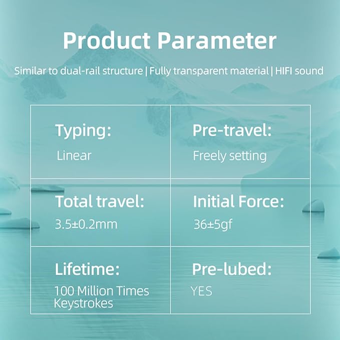 GATERON Magnetic Jade Max Keyboard Switches, Linear Factory Pre-lubed Fully - Image 8