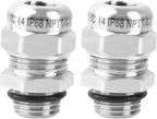 NPT 1/4" Stainless Steel Waterproof Cable Gland IP68 Waterproof Cable Gland by EINDER