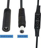 PNGKNYOCN DC 12V LED Strip Lights Dimmer DC 5.5 * 2.1mm Male to Female Mini - Image 2