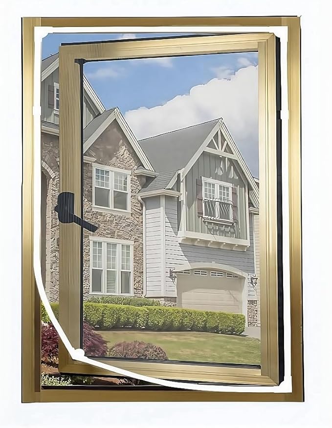 VKX Adjustable DIY Magnetic Window Screen, Fiberglass Mesh, Strong Magnetic by VKXmakeyourhomecomfortable