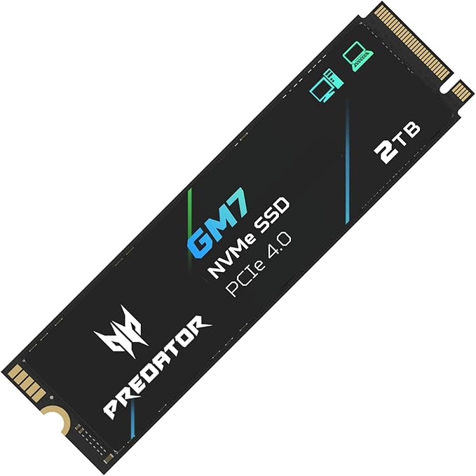 Predator GM7 2TB SSD: M.2 2280 PCIe Gen 4 x4 NVMe 2.0, Read Speed Up to 7400 - Image 2