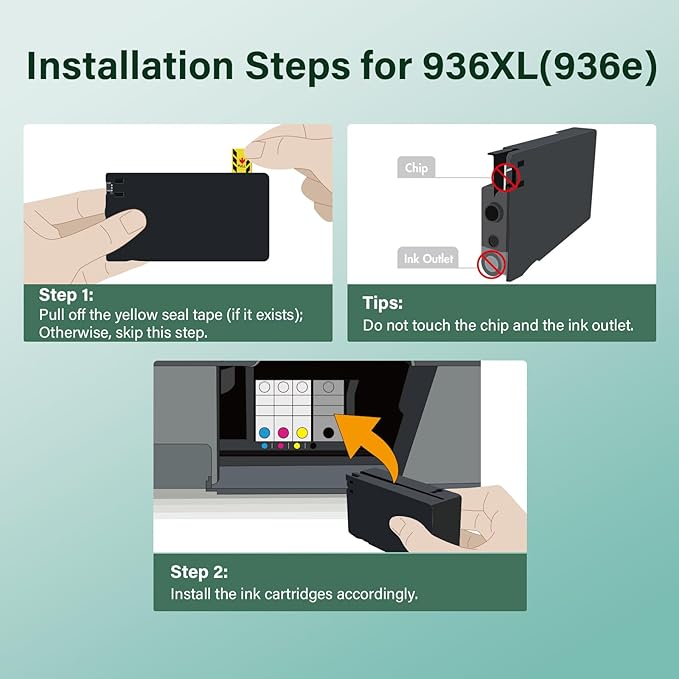 936XL 936 9125e Ink Cartridges Combo Pack: Replacement - Image 4