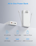 Portable Charger with Wall Plug, 20000mAh USB C Power Bank Fast Charging - Image 9